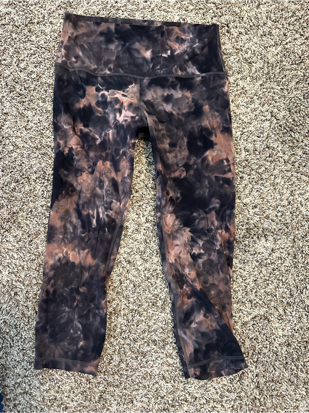lululemon Align High-Rise Crop 21" - Diamond Dye Graphite Grey Pink Pastel
